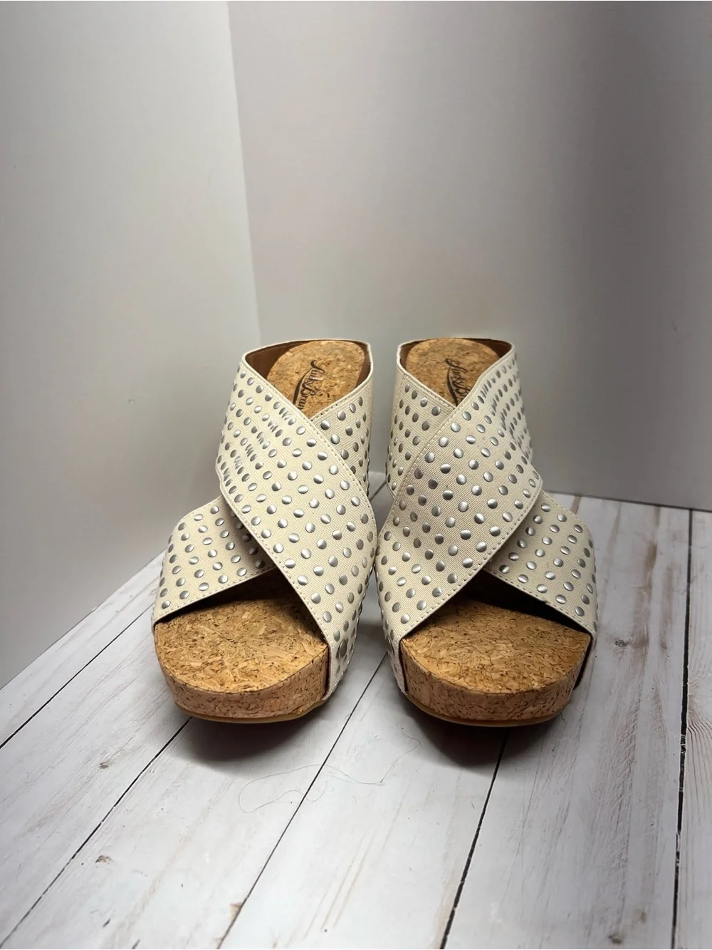 Lucky Brand Miller 2 Studded Wedge Sandals NWT NWOB Size 7.5
